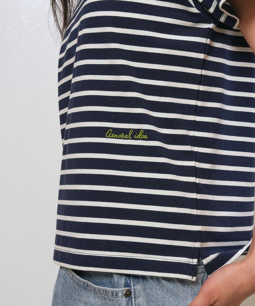 GENERALIDEA Color Block Stripe Short Sleeve T-Shirt [Navy] / Gf2Lts522
