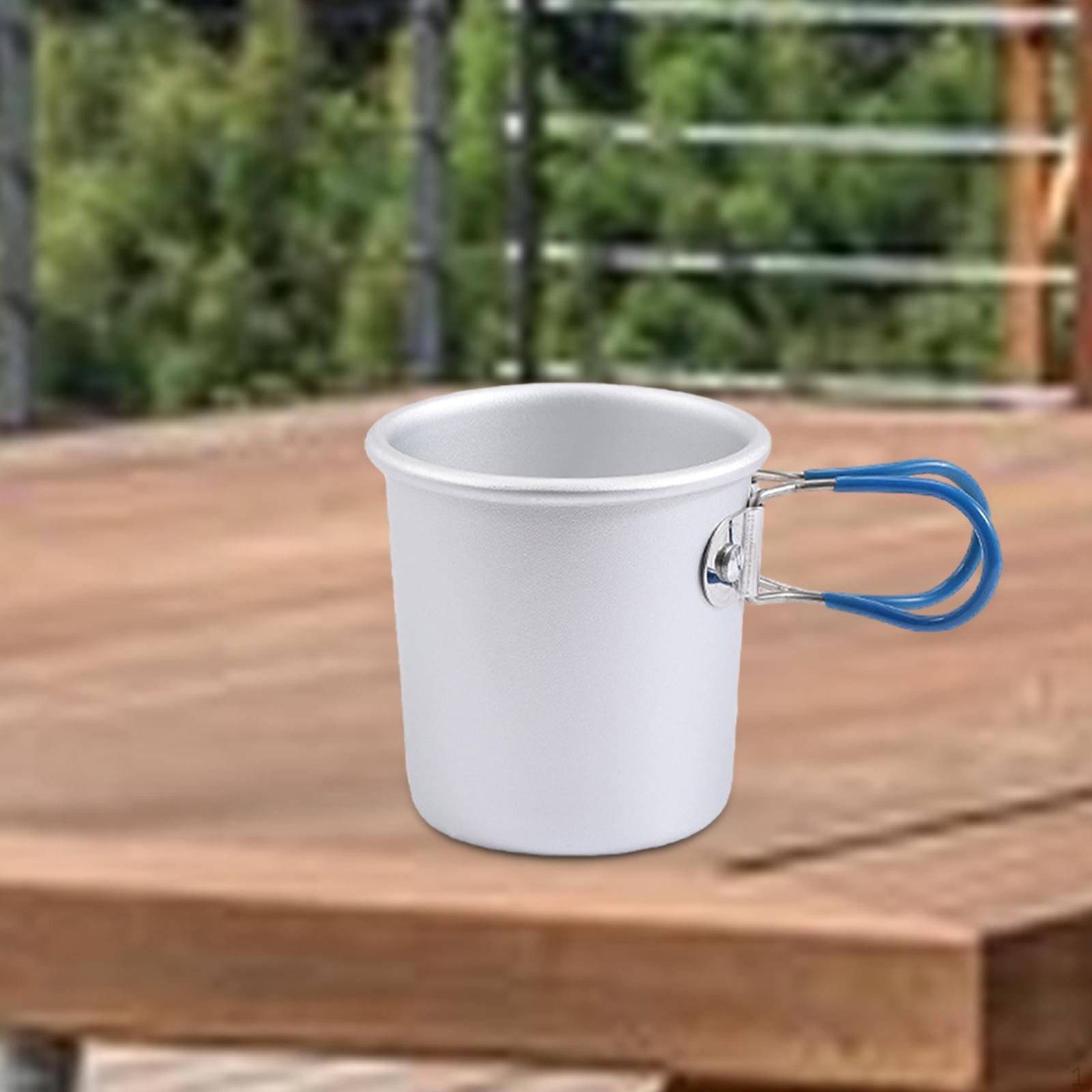 

Кружка для кемпинга из алюминиевого сплава с ручкой для использования на открытом воздухе Blue Handle