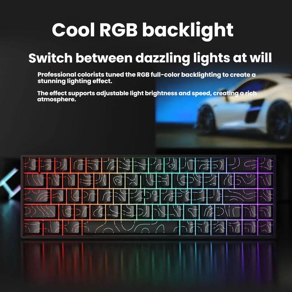 K61 Compact RGB Mechanical Keyboard - 61-Key Portable for Laptop & Office Gaming with Blue, Brown, Red Switch Options