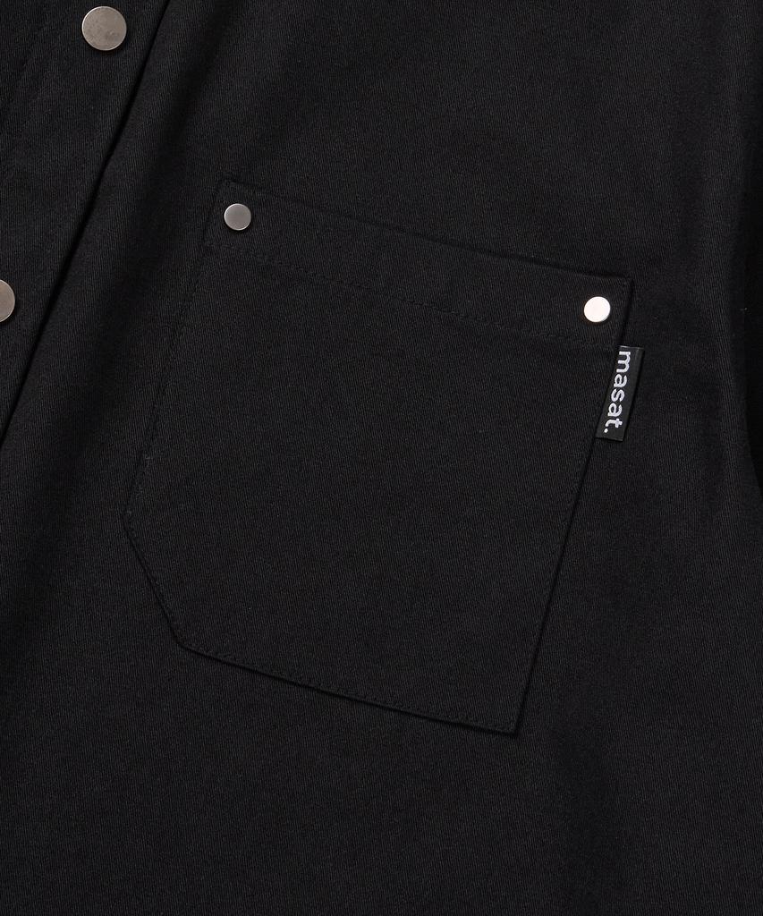 Masateu Carpenter Work Short Sleeve Shirts _ Black