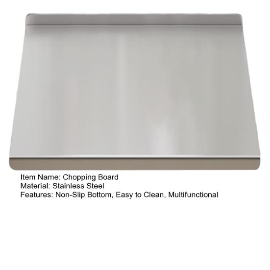 Slip-resistant Chopping Board Stainless Steel Cutting Board with Non-Slip Bottom Cutting Meat Bread Vegetables Fruits Cakes Easy To Clean Kitchen