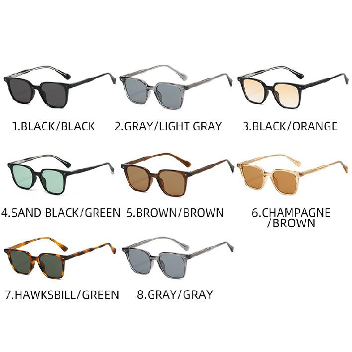 TR90 Frame Sunglasses, Unisex, Square Design, Large Frame, Slimming Effect, Suitable for Driving and Fishing