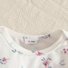 Girls' Floral Long Sleeve Romper & Cat Corduroy Overall Dress Set - Autumn/Winter