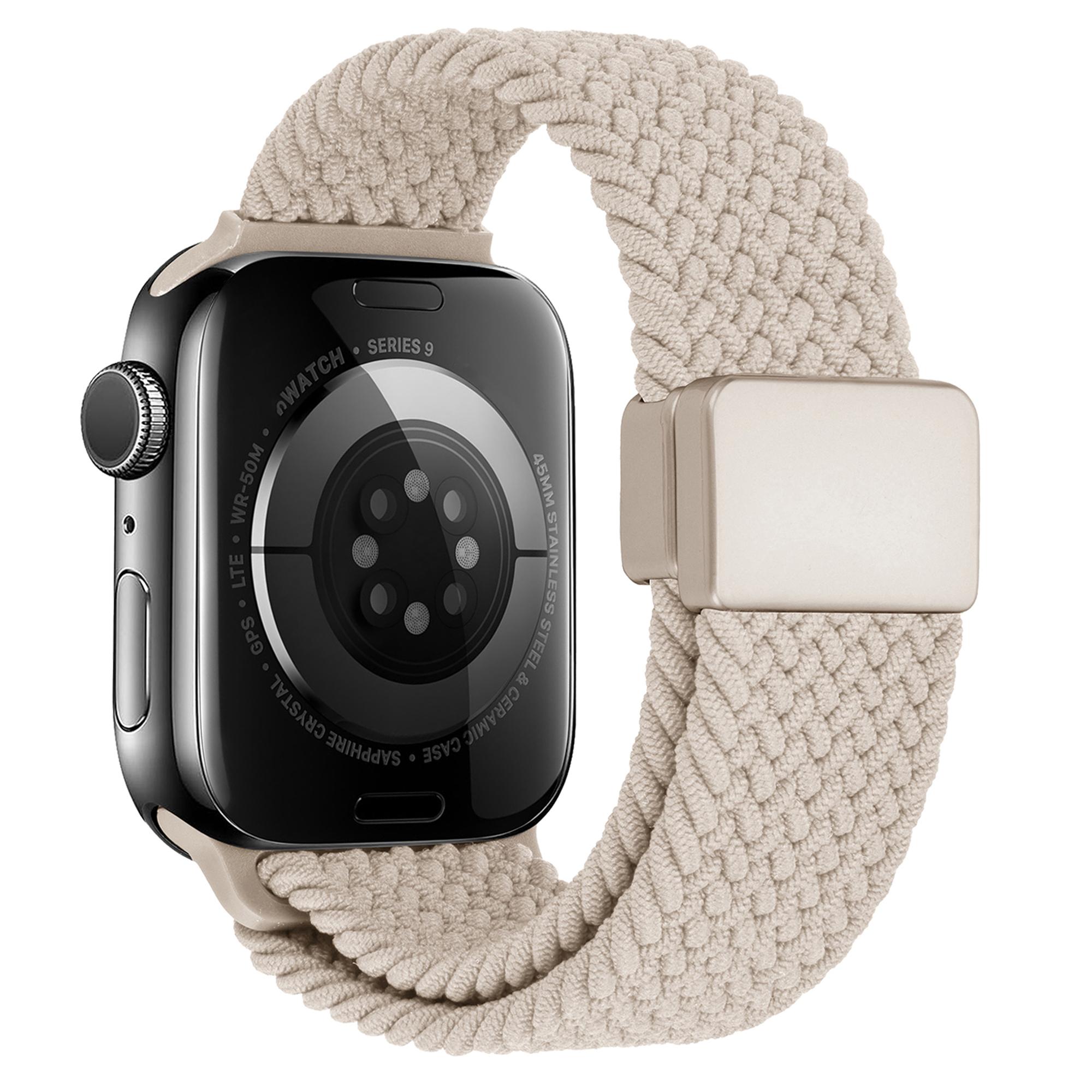 

Watch Band For Apple Watch Series 11 10 42mm/9 8 7 41mm/SE3 SE2 SE 6 5 4 40mm/3 2 1 38mm Magnetic Clasp Nylon Adjustable Strap P