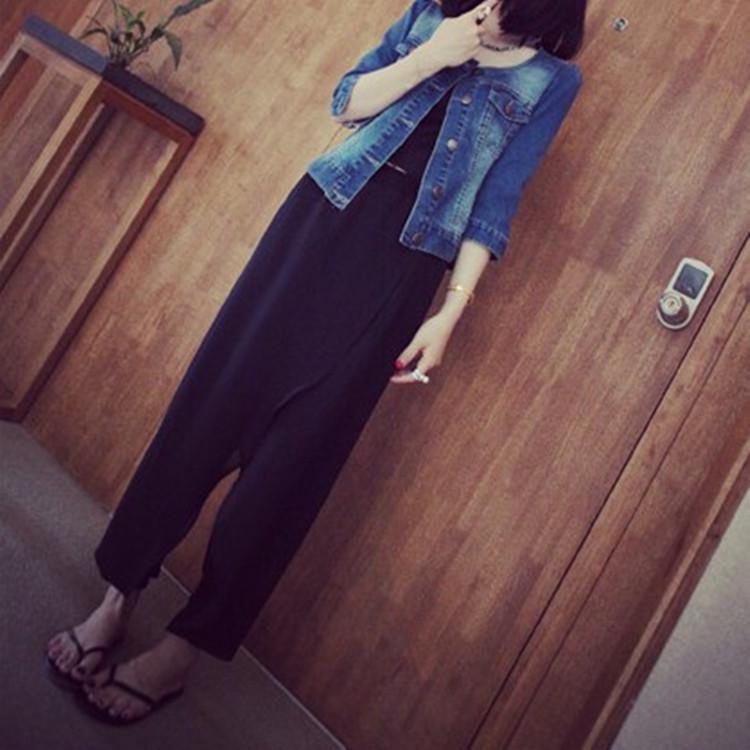 Korean High Waist Chiffon Harem Pants - Women's Slimming, Loose, Plus Size, Summer Casual