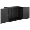 VidaXL Garden Storage Cabinet Black 100x55.5x80 Cm Woven Resin 319868