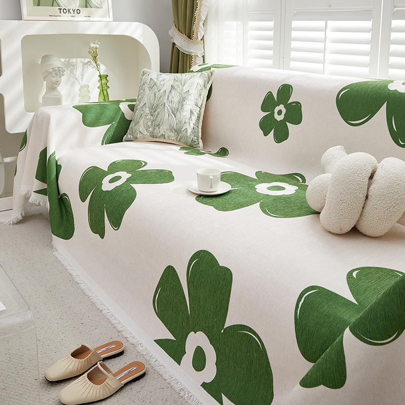 Sofa Cover Ins Sofa Cushion Cover Cloth Cat Scratch Four Seasons General Purpose Sofa Cover Universal Non-slip Cover Blanket