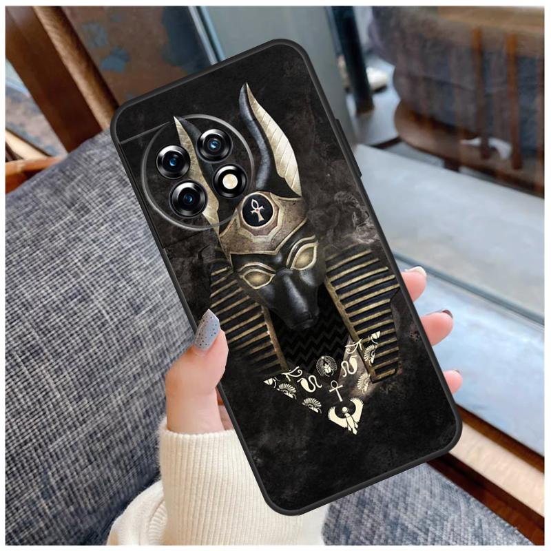 Anubis Ankh Pharaoh Case For OnePlus 13 15 13R 13T 12 12R 11 9 10 Pro 10T 8T Nord 5 CE 2 3 4 Lite N20 N30 Coque