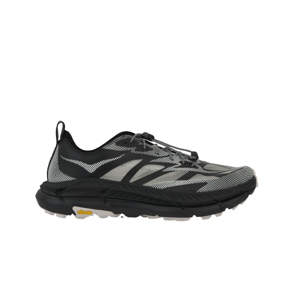 HOKA Mafate Speed 4 Lite Stealth Tech Pack - Черно-белые унисекс кроссовки 1168971-BWHT 36⅔