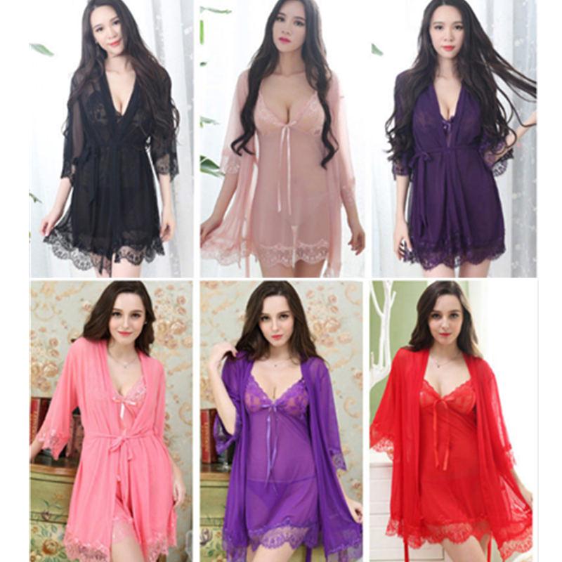 Erotic Lingerie Sexy Lace Pajamas Female Charming Summer Nightgown Women Sexy Adult Products