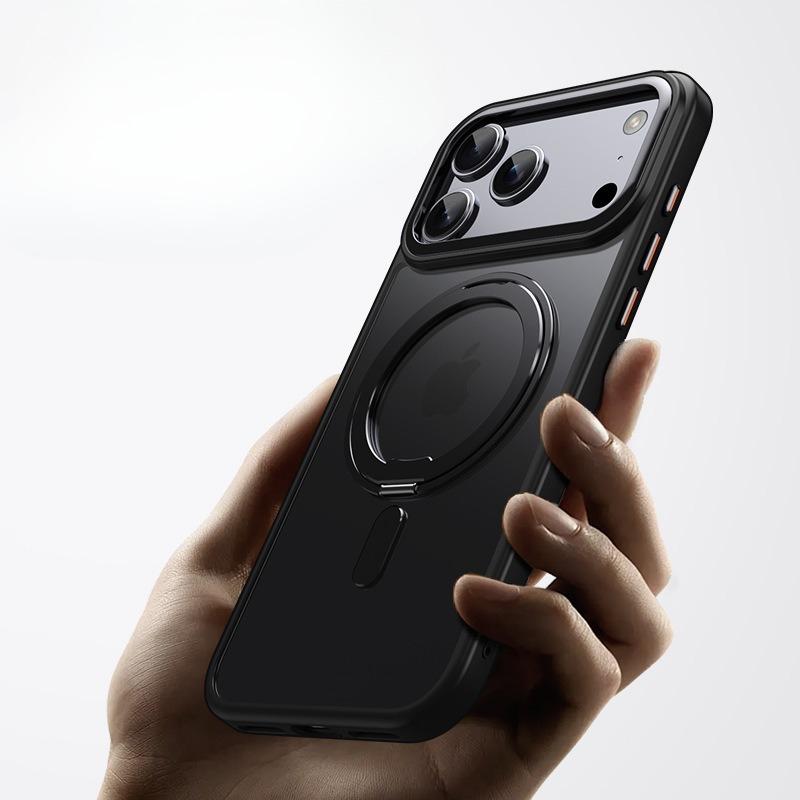 Suitable for IPhone17 ProMax Phone Cases  360 Degree Rotating Magnetic Stand Apple 16 Anti Drop Full Cover Protective Case
