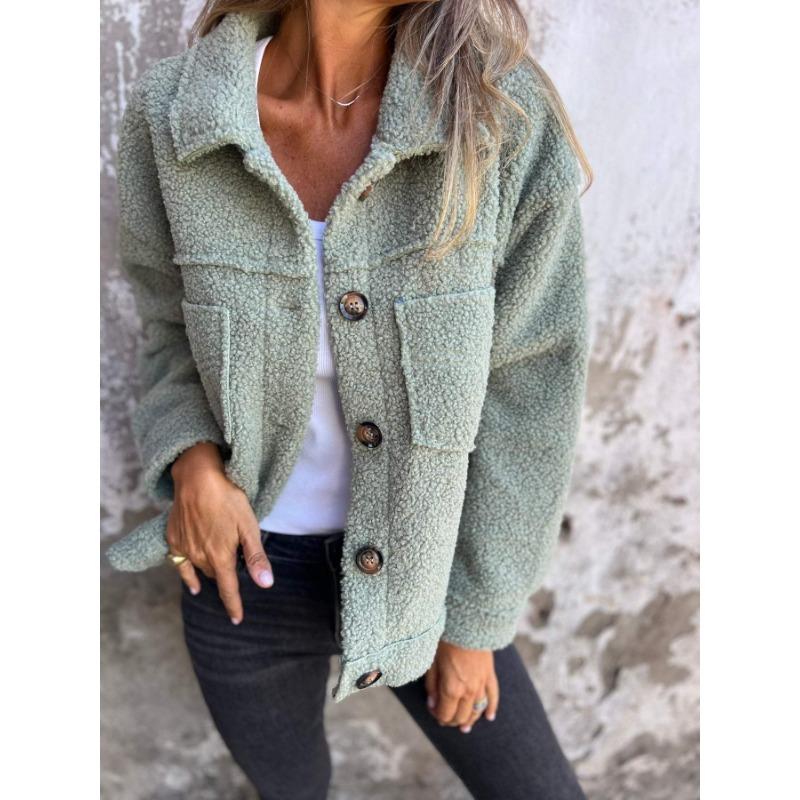 New Style - Single-breasted Lapel Lamb Fur Jacket