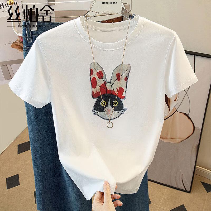 Sybilla Women s Loose Fit Printed Round Neck T-Shirt S