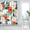Flower Print Shower Curtains Waterproof Polyester Bath Screen Curtain for Home Decoration Rose Sunflower Floral Bathroom Curtain
