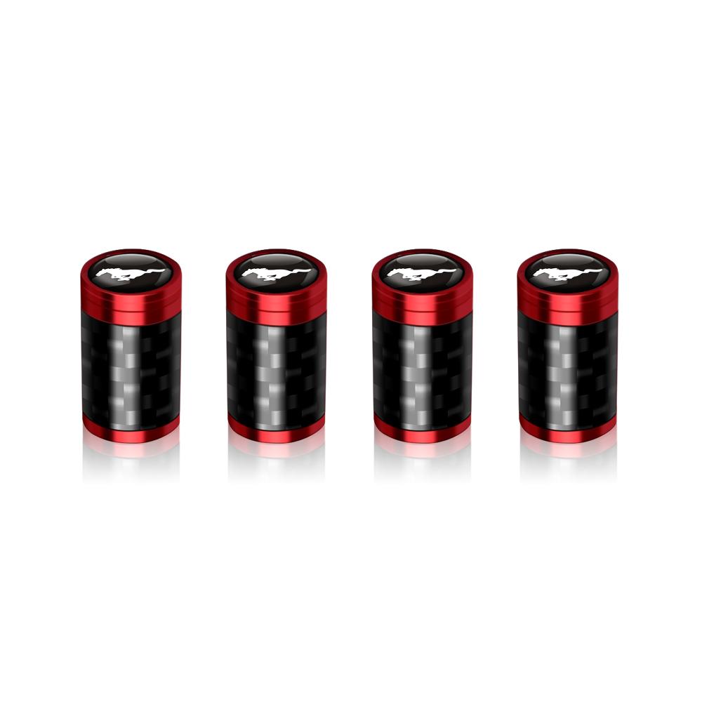 4Pcs Carbon Fiber Car Wheel Tire Valve Stem Air Cap Auto Decoration For Ford Fiesta Focus 2 Mk3 Mondeo Mk4 Ranger Kuga Mustang