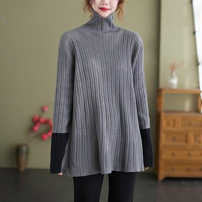 Pull tricoté surdimensionné à manches longues pour femme, décontracté, ample, printemps, automne, hiver