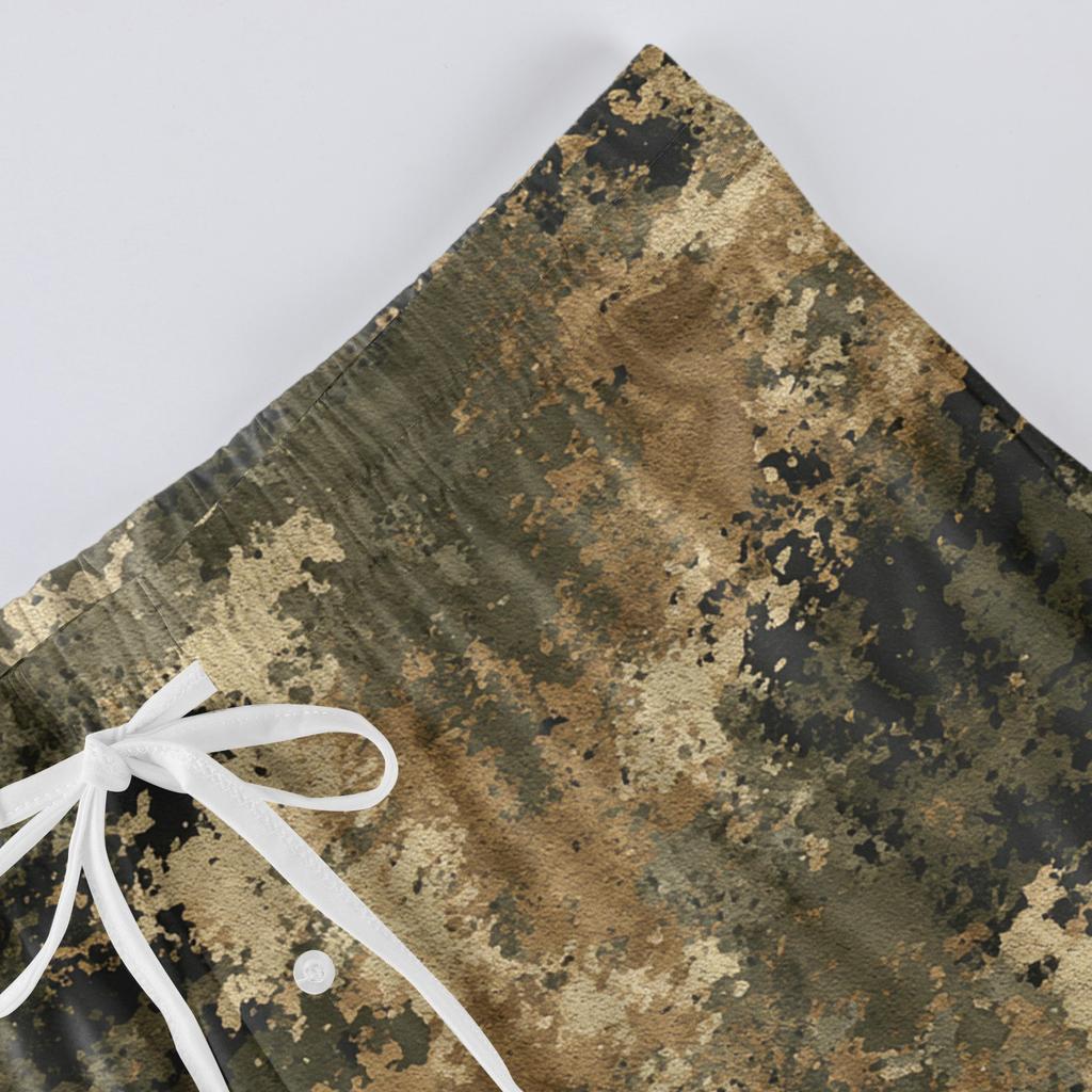 Men's Knitted Fashion Print Pocket Casual Pants Pajama Pants