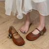 Grandma shoes Doudou shoes women's belt buckle Mary Jane shoes shallow mouth with a pedal