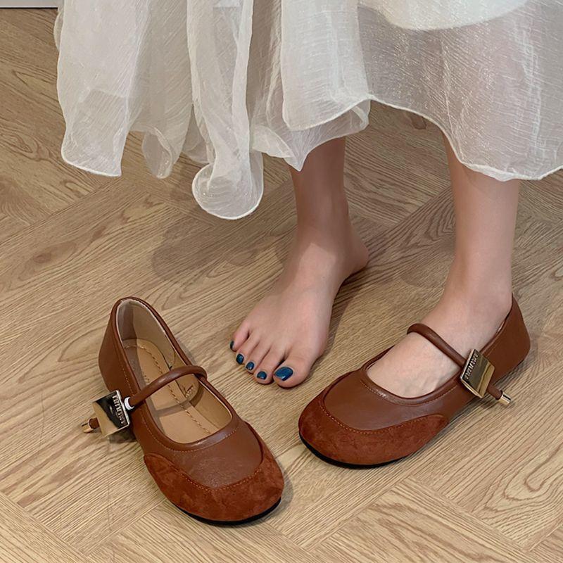 Grandma shoes Doudou shoes women's belt buckle Mary Jane shoes shallow mouth with a pedal