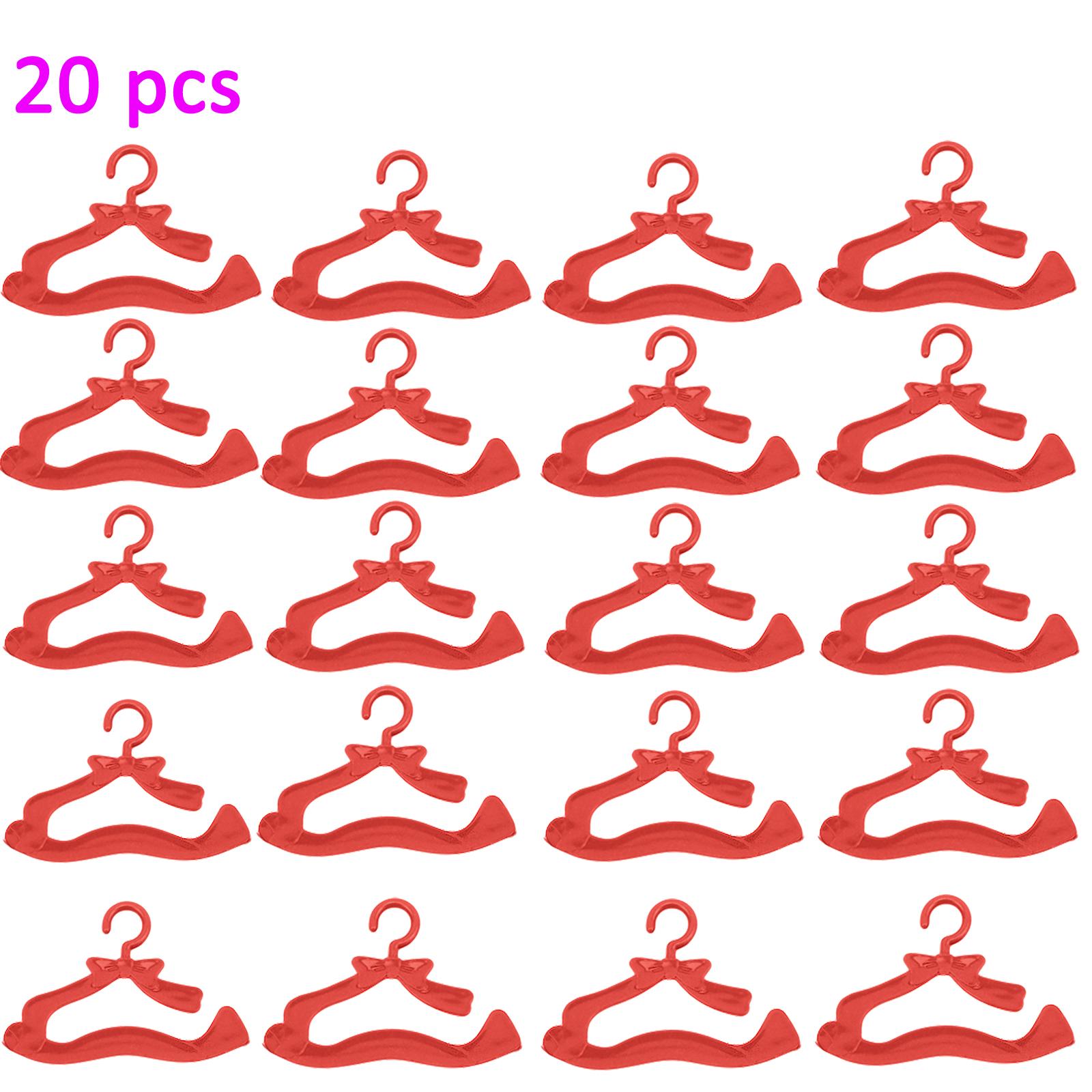 

20 шт. вешалки для кукол, пластиковые держатели для одежды для кукол Барби, аксессуары, детские игрушки