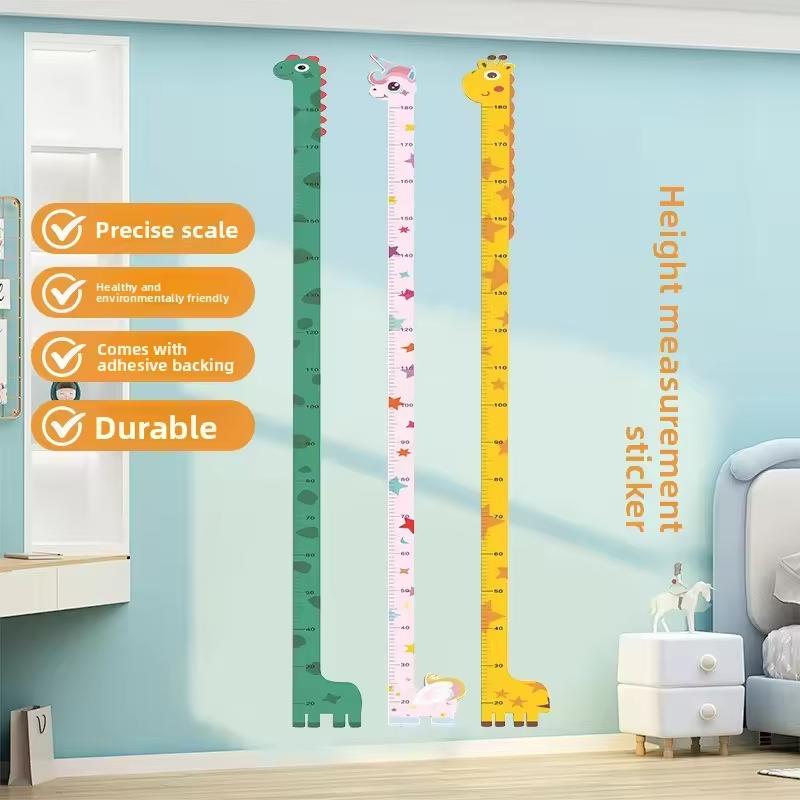1pcAdult/Child Cartoon Animal Height Stickers,Home Decoration,Height Recording,Children's Room Wallpaper,Self Adhesive Removable