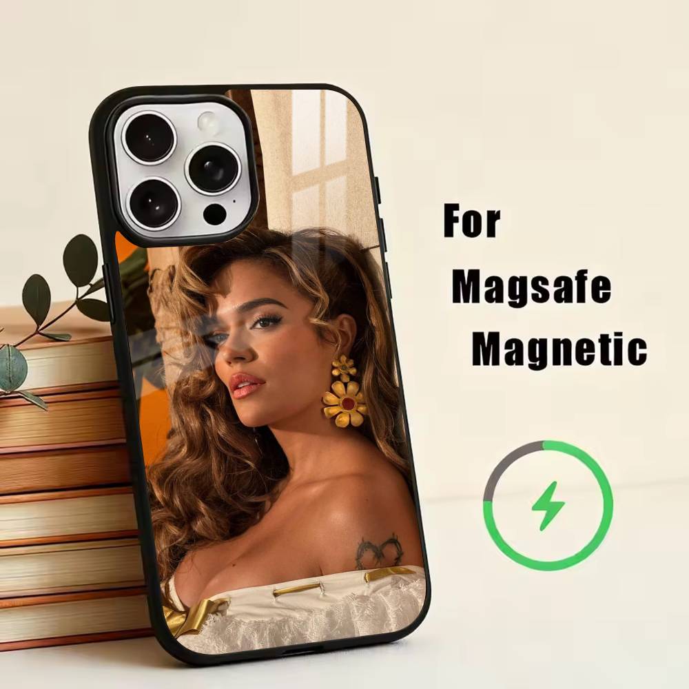 Singer K-Karol G Amargura Phone Case For iPhone17,16,15,14,13,12,11 Plus,Pro Magnetic with Magsafe Wireless Charging