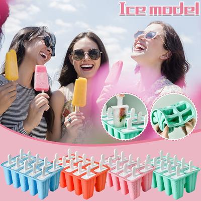 Eis am Stiel, 10 Stück, Silikon-Eisschale, wiederverwendbar, einfacher Eisbereiter