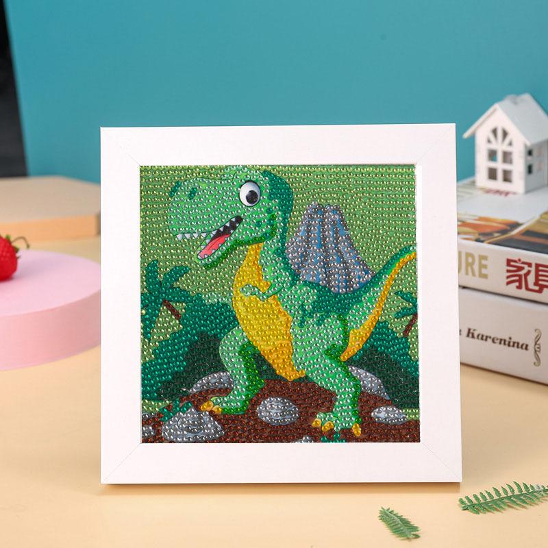 New Diy Diamond Painting Solid Wood Photo Frame Boxed Diamond Sticker Owl Cartoon Hand-Pasted Diamond Painting