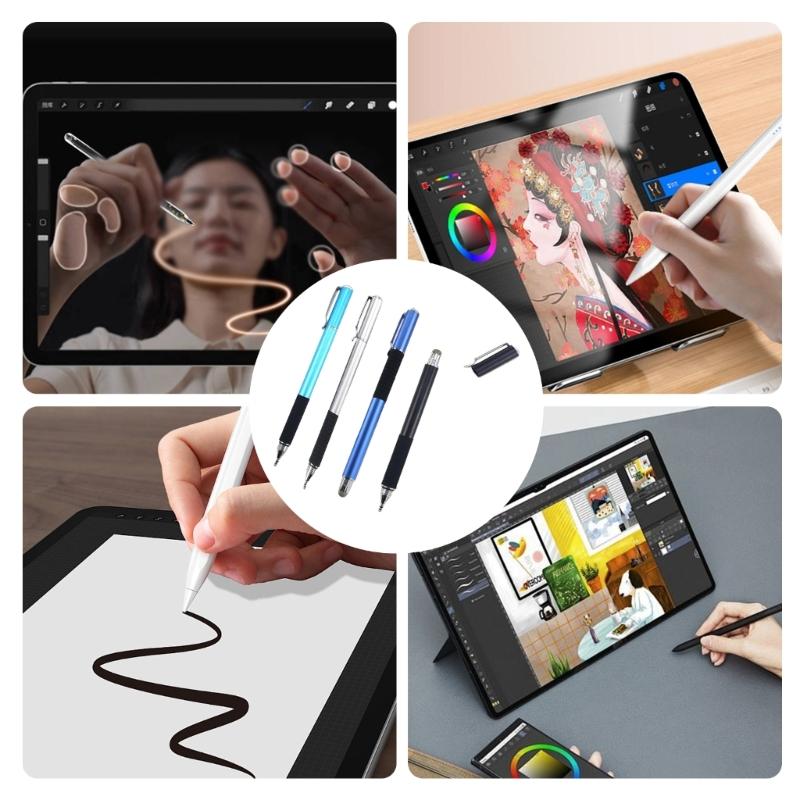 Capacitive Disc Tip Stylus Pen Ergonomic Grip Capacitive Stylus Sensitivity Touch Screen Pen for Phone & Touch Devices