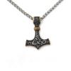 Vintage Stainless Steel Thors Hammer Necklace Nordic  Pendant Necklace Viking Scandinavian Norse Man Male Amulet Hip-hop Jewelry Gift