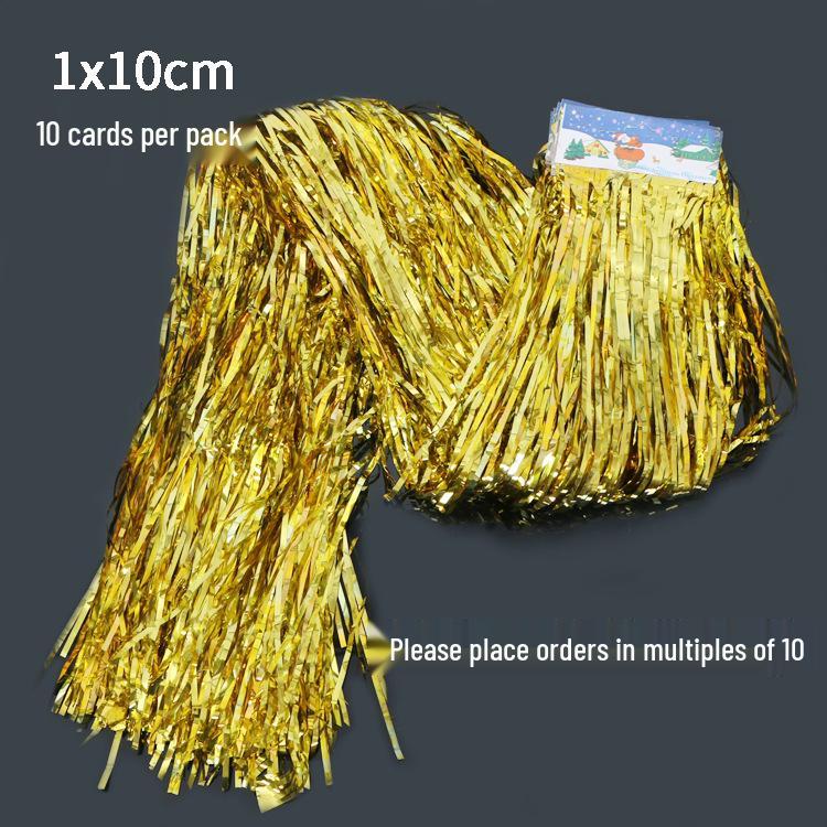 2x1m Gold Tinsel Fringe Curtain for Parties, Weddings & Photos