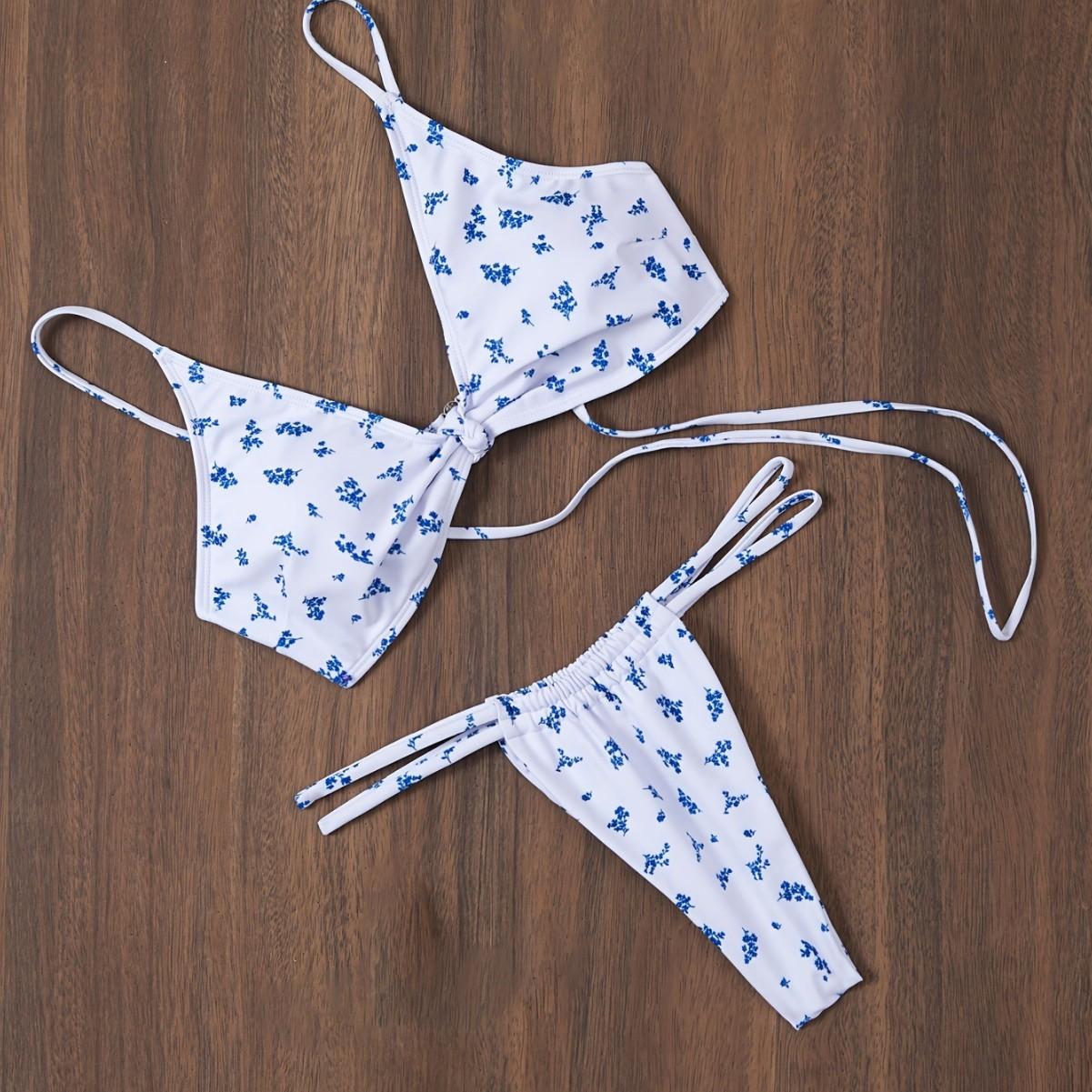 

Новый ретро купальник-бикини орхидея прямые поставки S белый