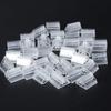 50/100Pcs Mini Table Sign Stands BPA Free Clear Plastic Card Holders for Bridal Shower Wedding Party Table Decor