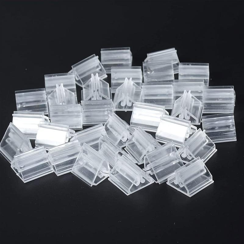 50/100Pcs Mini Table Sign Stands BPA Free Clear Plastic Card Holders for Bridal Shower Wedding Party Table Decor