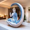 Big Meditating Moon Buddha Statue Showpiece