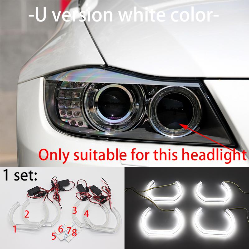 Excellent DTM Style Ultra Bright Led Angel Eyes DRL  Rings Retrofit Accessories for BMW 3 Series E90 E91 E92 E93 M3 2005-12