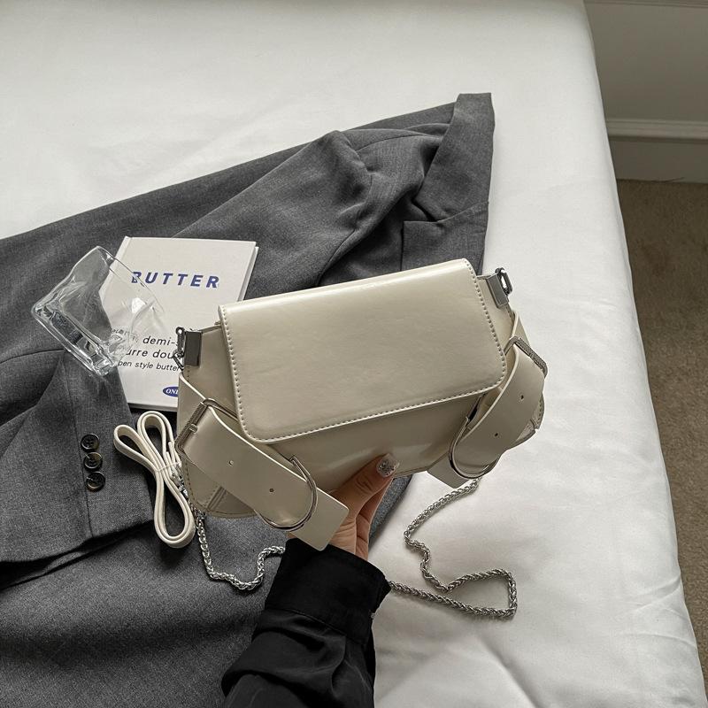Neue Tasche Damenmode Umhängetasche Doppelgürtelschnalle Tasche