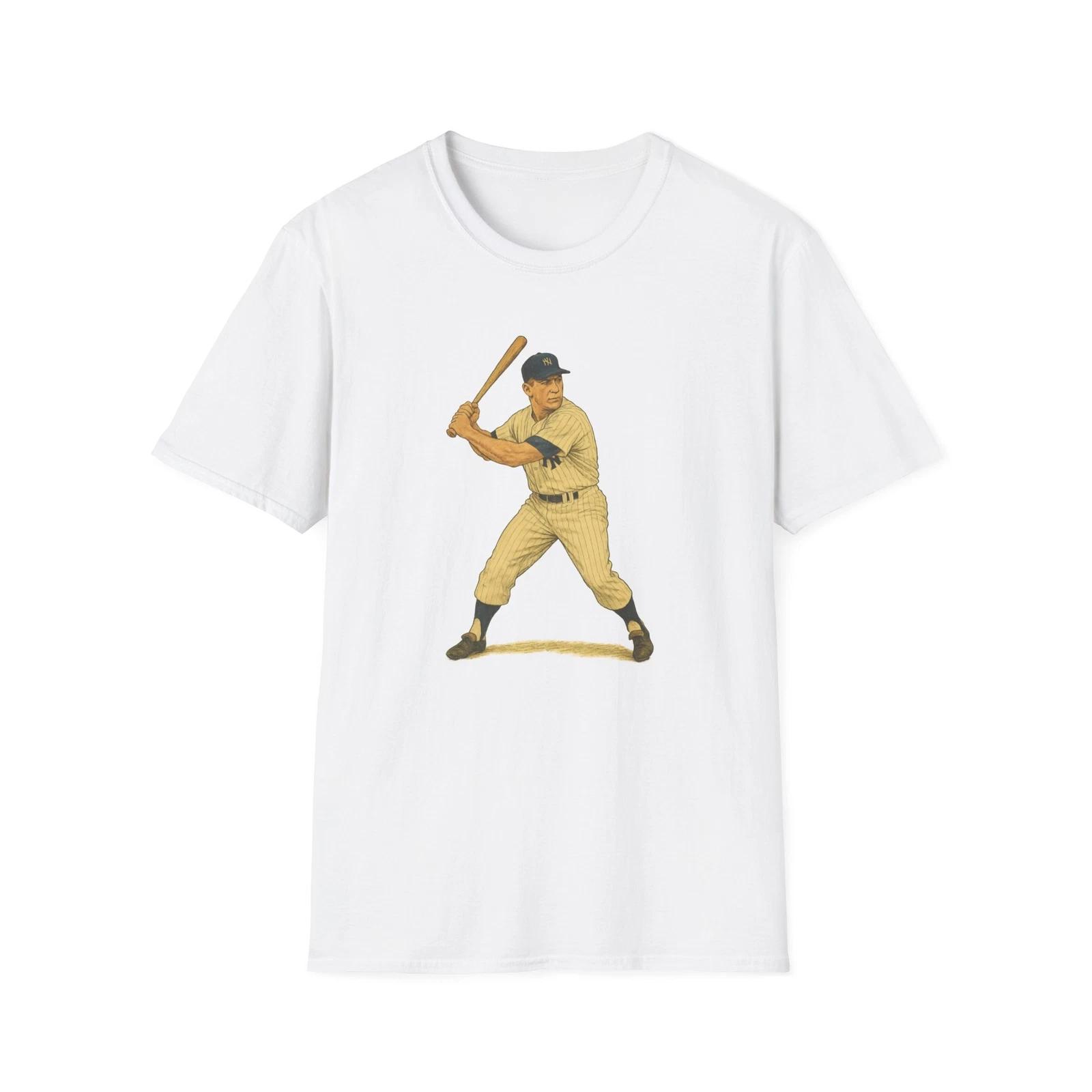 

Vintage Mickey Mantle Graphic T-Shirt - Original Design - Great Baseball Gift L
