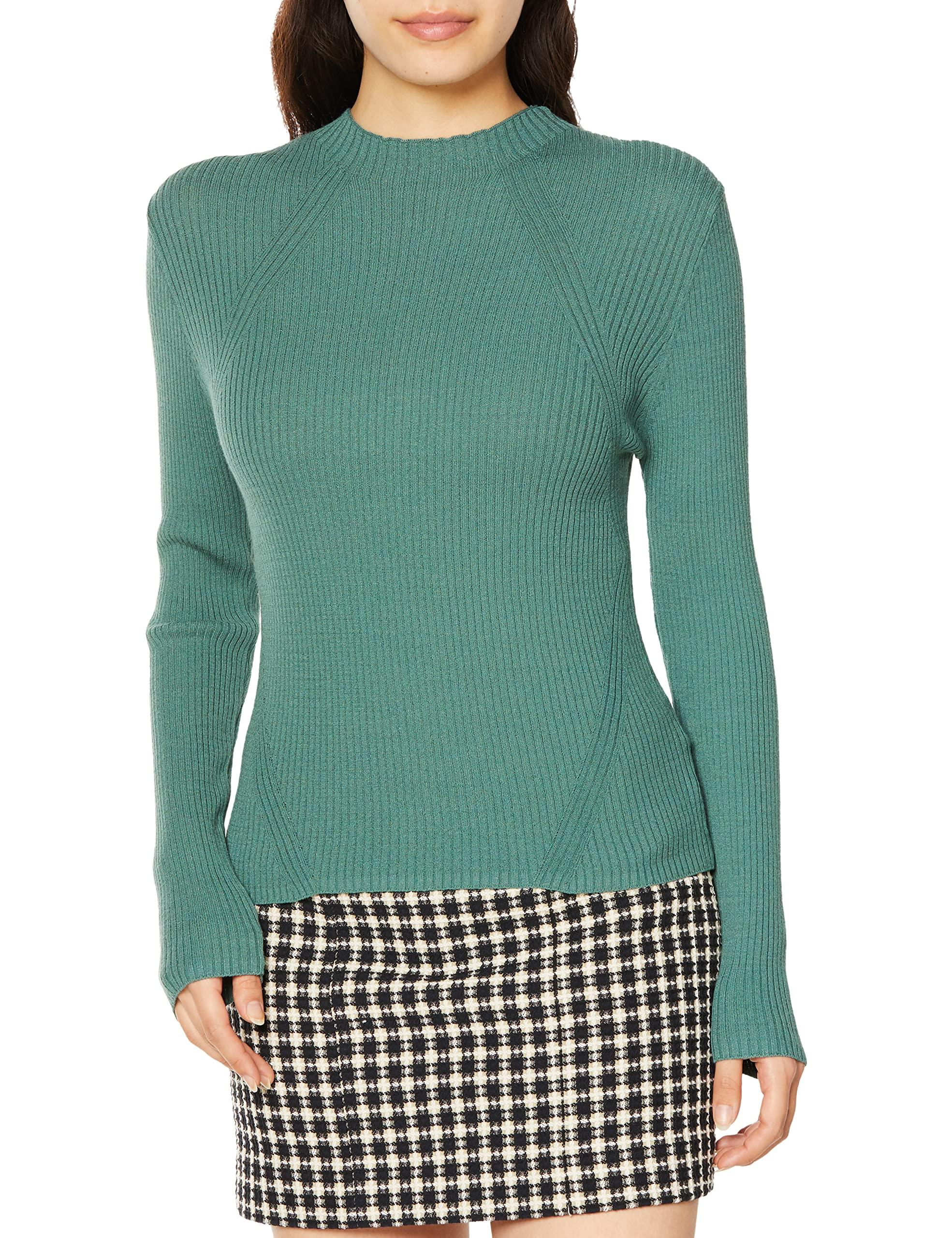 

Jill by Jill Stuart Women s Color Turtleneck Sweater, Green, FR