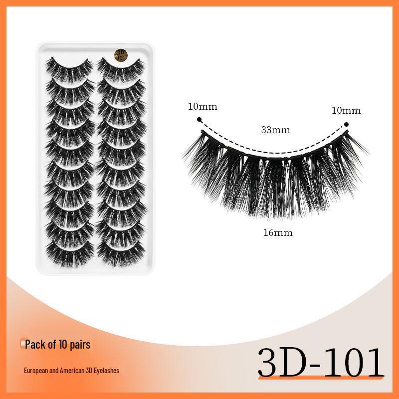 

3D Multi-Layer Cross-Curled False Eyelashes - 10 Pairs Pack