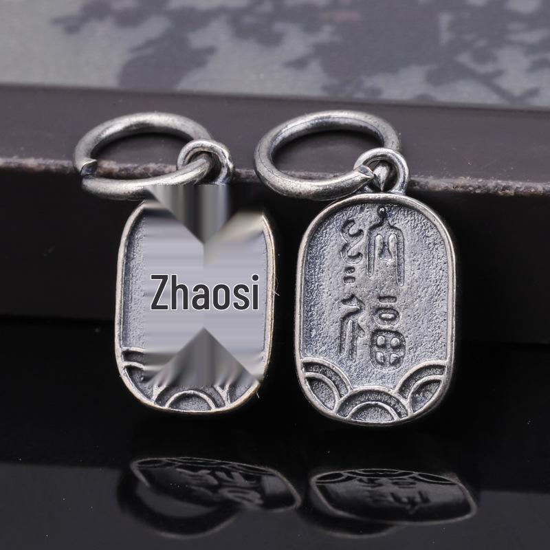 Antique Silver Lotus Seed Pod Pendant and Bracelet Necklace with Color-Preserving Finish