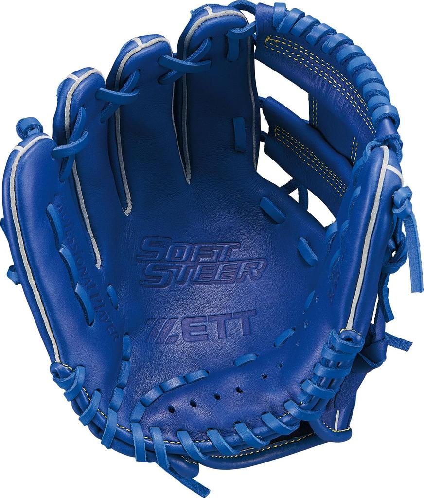 ZETT Youth Baseball Soft Royal Blue BJGB74510F Glove, Steer, All-Around, Left-Handed Throw, (2500), Size SS,