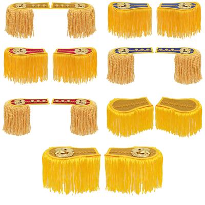 Band Uniform Shoulder Epaulets - Tassel Fringe Chain Applique Badge for Costume Party & Performance Accessory
