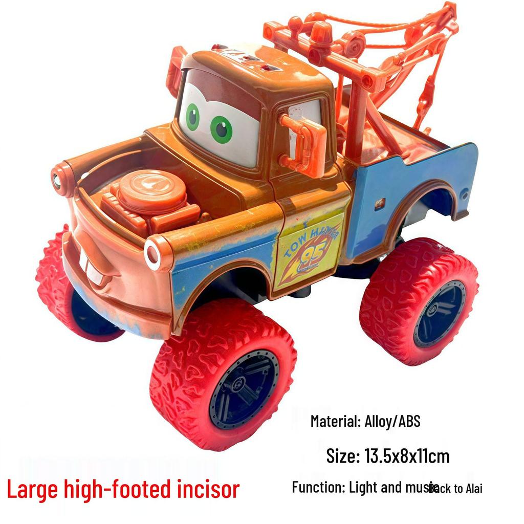 3D Lights & Music Lightning McQueen Pull-Back Alloy Toy Car - Third Generation