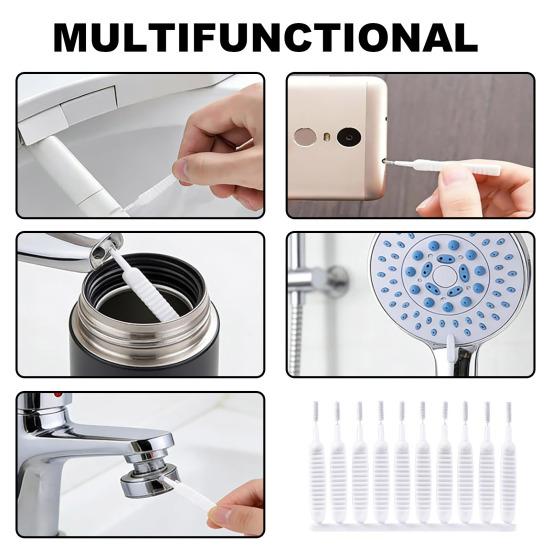 10/20/30/40/50Pcs Shower Head Cleaning Brush with Nylon Bristles Anti-Clogging Showerhead Cleaner Picks Multifunctional Gap Hole Cleaning Tools