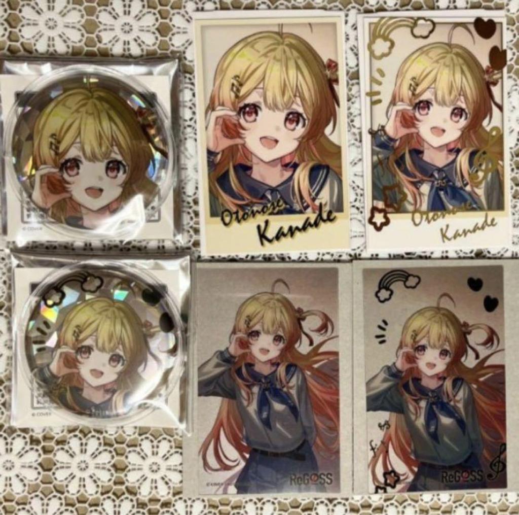 [USED] Hololive Can Badge Check Card Kanade HMV REGLOSS Bonus Acrylic