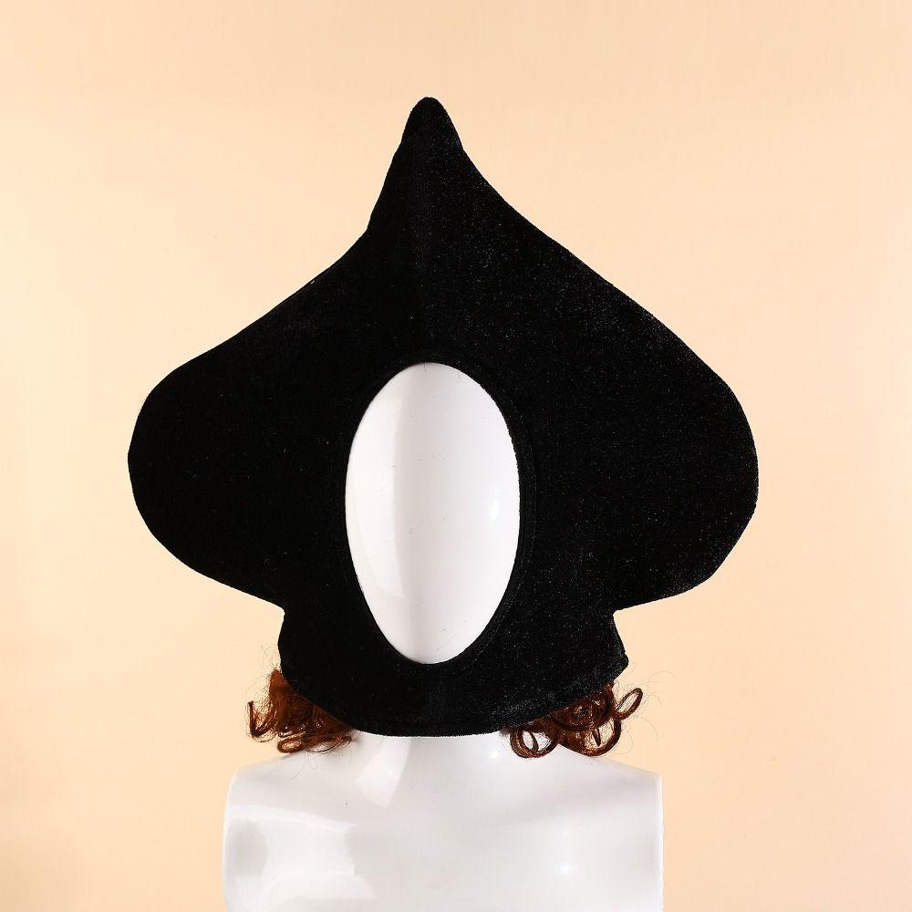 Měkký Halloweenský Klobouk Pohodlná Dekorativní Černá Pokrývka Hlavy Teplý Klobouk Eso Pikové Děti