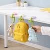 Cute Plastic Flower Bag Hook Adjustable No Drill Flower Shaped Desk Hook Removable Desktop Storage Hook Office