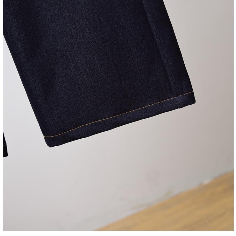 DIMANAF 2025 Autumn Plus Size Women Jeans Pants Denim Elastic Basic Blue High Waist Trousers Oversize New Pants 5XL