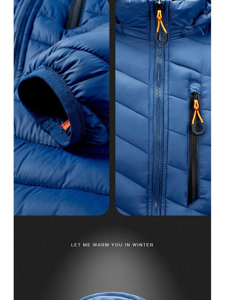 Pánská lehká bavlněná bunda s odnímatelnou kapucí - kolekce podzim/zima 2025